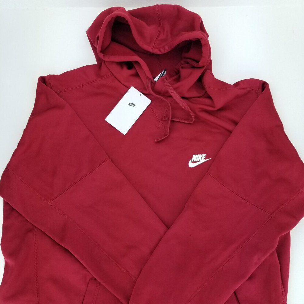 Nike Men's NWS Maroon Red Pullover Hoodie DX6945 613 Size S - XL MSRP $80 - Picture 3 of 4